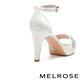 涼鞋 MELROSE 質感奢華水鑽踝帶美型高跟涼鞋－銀 product thumbnail 4