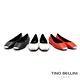 Tino Bellini極簡輪廓全真皮金屬方頭平底鞋_白 product thumbnail 6