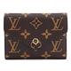 Louis Vuitton LV M62472 Victorine系列Monogram帆布印花三折金釦信封短夾 棕色 product thumbnail 2