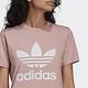 Adidas Trefoil Tee HJ9603 女 短袖 上衣 T恤 運動 休閒 柔軟 國際尺寸 粉紅 product thumbnail 4