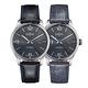 DAVOSA Gentlemen 現代經典紳士系列套裝腕錶-灰面/灰皮帶/40mm product thumbnail 6