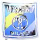 MOSCHINO 蠟筆雙問號塗鴉字母藍白色絲質方巾(68x68) product thumbnail 2