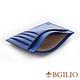 義大利BGilio-都會十字紋牛皮輕薄卡片夾-藍色-2299.310-09 product thumbnail 3
