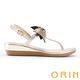 ORIN 蝴蝶結鑲金楔型夾腳涼鞋 粉色 product thumbnail 3
