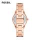 FOSSIL Stella 奢華雙鑽圈經典女錶 玫瑰金不鏽鋼鍊帶 37MM ES5131 product thumbnail 4