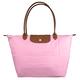 LONGCHAMP Le Pliage 經典長把肩背包(粉/L) product thumbnail 2