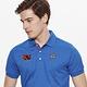 【Lynx Golf】男款吸濕排汗網眼小山貓盾型Logo短袖POLO衫-藍色 product thumbnail 6