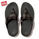 【FitFlop】LULU SILKY WEAVE TOE-POST SANDALS 經典舒適夾腳涼鞋-女(黑色) product thumbnail 4