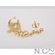 N.C21-華麗鑲鑽時尚感耳勾式耳環 (金色) product thumbnail 4