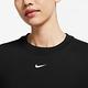 Nike 長袖上衣 NSW Essential Shirts 女款 黑 小勾 落肩 薄長T DM6233-010 product thumbnail 5