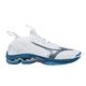 Mizuno 排球鞋 Wave Lightning Neo 2 男鞋 白 藍 輕量 回彈 室內運動 羽排鞋 美津濃 V1GA2202-21 product thumbnail 6