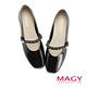 MAGY 心型鍊條牛皮低跟瑪莉珍鞋 鏡黑 product thumbnail 4