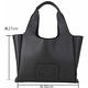 HOGAN H-Bag 中型 可拆內袋錘紋牛皮手提托特包(黑色) product thumbnail 6