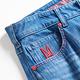 EDWIN 大師系列 JERSEYS迦績 口袋印花超彈性錐形牛仔褲-男-拔洗藍 product thumbnail 9