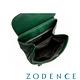 ZODENCE 義大利質鞣革系列旋木轉釦雙層後背包 綠 product thumbnail 6