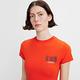 Levis Gold Tab金標系列 女款 短版彈力修身短袖T恤 橘紅 product thumbnail 3