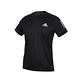 ADIDAS 男短袖T恤-亞規 吸濕排汗 運動 慢跑 路跑 上衣 反光 愛迪達 FS9799 黑銀 product thumbnail 2