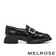 厚底鞋 MELROSE 美樂斯 時髦方鑽飾鱷魚紋牛皮樂福厚底鞋－黑 product thumbnail 3