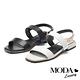 涼鞋 MODA Luxury 簡約率性雙寬帶方頭低跟涼鞋－白 product thumbnail 7