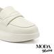 休閒鞋 MODA MODAY 日常百搭全真皮樂福厚底休閒鞋－ 白 product thumbnail 6