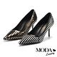 高跟鞋 MODA Luxury 前衛時髦撞色異材質尖頭高跟鞋－黑 product thumbnail 7