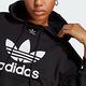 adidas 上衣 女款 長袖上衣 帽T 運動 三葉草 亞規 TREFOIL HOODIE 黑 IC5576 product thumbnail 6