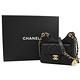 CHANEL Hobo Bag 經典雙C LOGO小牛皮金練斜背包/小號流浪包(黑/金) product thumbnail 8