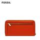 FOSSIL Logan 多層真皮拉鍊RFID防盜長夾-紅色 SL7831620 product thumbnail 5