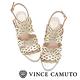 Vince Camuto 金典簍空交叉繞踝高跟涼鞋-金色 product thumbnail 3