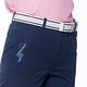 【Lynx Golf】女款彈性舒適貼袋造型精美山貓繡花窄管九分褲-深藍色 product thumbnail 5