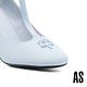 高跟鞋 AS 簡約美學新經典LOGO牛仔布美型高跟鞋－藍 product thumbnail 6