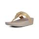 FitFlop LOTTIE CORSAGE SUEDE TOE-THONGS 麂皮花朵夾腳涼鞋-女(復古金) product thumbnail 2