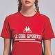 le coq sportif 法國公雞牌撞色品牌印花短袖T恤 男女-紅 product thumbnail 6