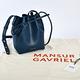 Mansur Gavriel Saffiano 防刮皮革斜背MINI MINI水桶包-孔雀藍色 product thumbnail 6