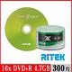 RITEK錸德 16x DVD+R 4.7GB X版/300片裸裝 product thumbnail 2