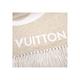 【Louis Vuitton 路易威登 】M77855 經典THE ULTIMATE SHINE金銀線織花羊毛紡絲大披巾(米色) product thumbnail 4