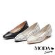 低跟鞋 MODA Luxury 復古清新格紋透明造型低跟鞋－金格 product thumbnail 7