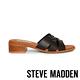 STEVE MADDEN-DANNIE 實搭簡約編織交叉粗跟拖鞋-黑色 product thumbnail 3