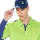 【Lynx Golf】男款合身版吸溼排汗前後異色設計後背LOGO立體印花款長袖POLO衫(二色) product thumbnail 14
