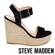 STEVE MADDEN-SANTORINI 一字草編楔型高跟涼鞋-黑色 product thumbnail 2