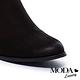 短靴 MODA Luxury 俐落剪裁率性拉鍊磨砂牛皮粗跟短靴－黑 product thumbnail 5