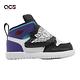 Nike 學步鞋 Sky Jordan 1 TD 黑 白 紫 童鞋 小童 喬丹 魔鬼氈 BQ7196-154 product thumbnail 6