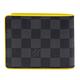 LV N63258 經典Damier棋盤格Multiple萬用短夾(黑灰X黃) product thumbnail 3