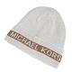 MICHAEL KORS 品牌Logo圍巾+保暖帽子兩件式禮盒組(乳霜白) product thumbnail 2