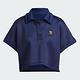 Adidas Cropped Polo OS [II0746] 女 POLO衫 短袖 短版 上衣 亞洲版 休閒 深藍 product thumbnail 4