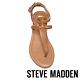 STEVE MADDEN UPON  經典真皮T字平底涼鞋-棕色 product thumbnail 6