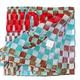 Vivienne Westwood   刺繡行星LOGO 馬賽克塗鴉底 純棉帕領巾(藍+咖) product thumbnail 3