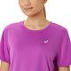 Asics [2012A827-501] 女 短袖上衣 運動 跑步 健身 訓練 吸濕 排汗 亞瑟士 海外版型 紫紅 product thumbnail 4