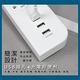 3入組-WISER精選:台灣製造 6呎1.8M延長線3P3開3插3USB 新安規/USB快充3.5A product thumbnail 5