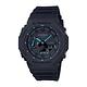 CASIO卡西歐 G-SHOCK 酷黑霓虹 亮眼藍 八角形錶殼 GA-2100-1A2_45.4mm product thumbnail 3